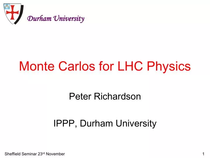 monte carlos for lhc physics