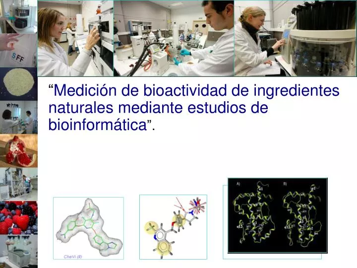 medici n de bioactividad de ingredientes naturales mediante estudios de bioinform tica