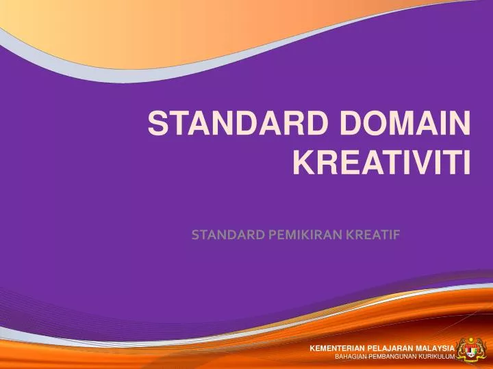 standard domain kreativiti
