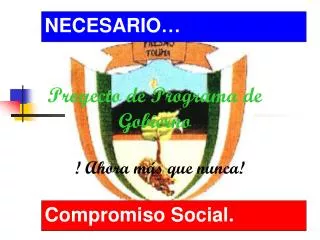 proyecto de programa de gobierno