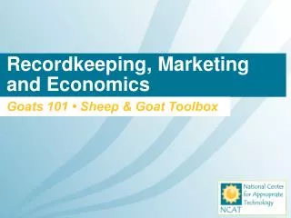 Recordkeeping, Marketing and Economics