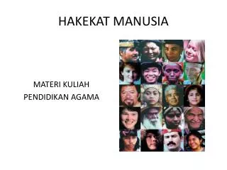 hakekat manusia