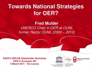 Towards National Strategies for OER?
