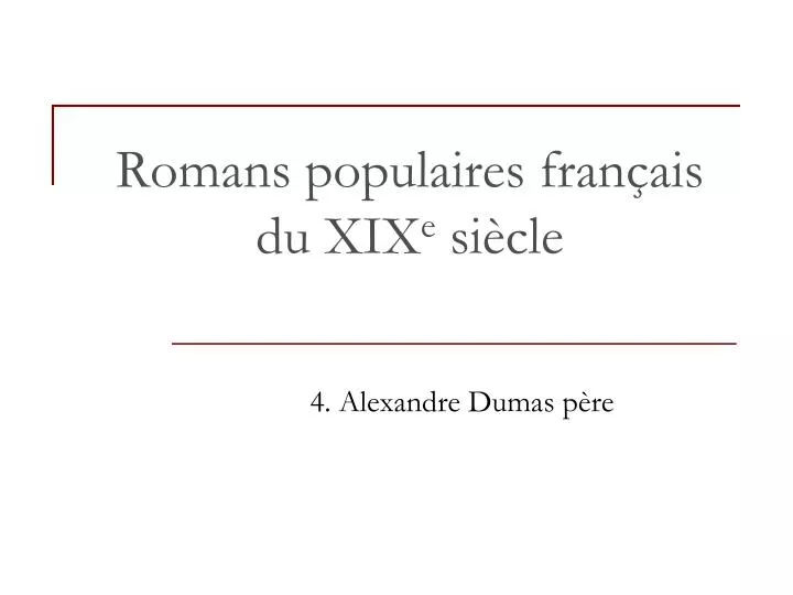 romans populaire s fran ais du xix e si cle