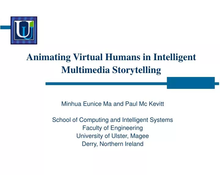 animating virtual humans in intelligent multimedia storytelling