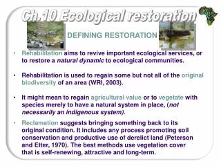 Defining restoration