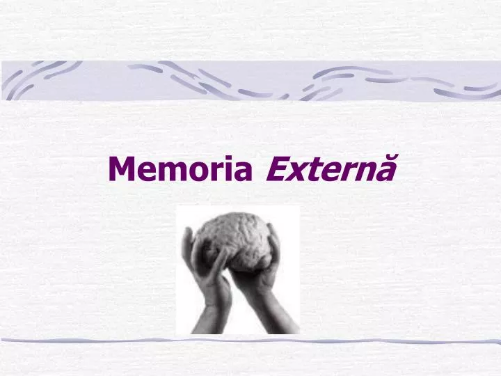 memoria extern