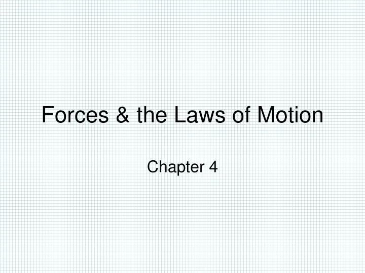 forces the laws of motion