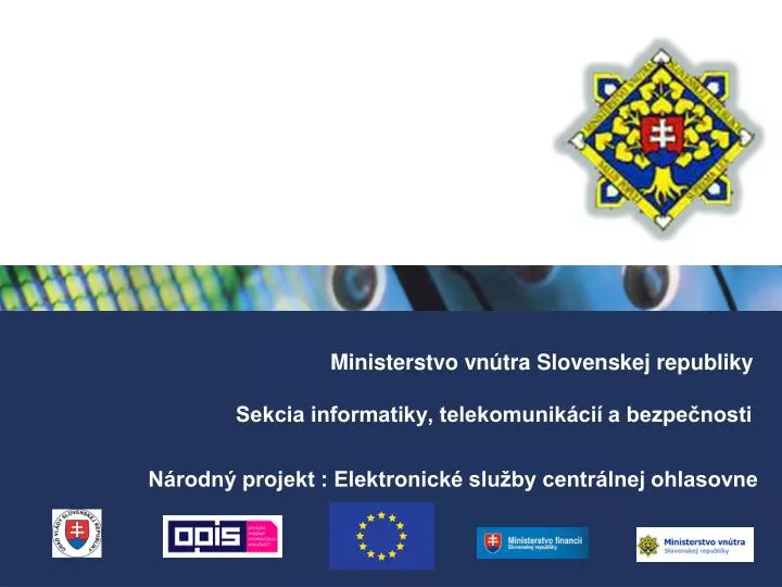 ministerstvo vn tra slovenskej republiky sekcia informatiky telekomunik ci a bezpe nosti
