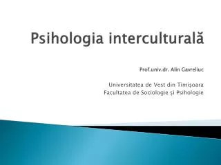 psihologia intercultural