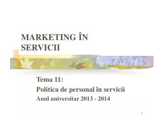marketing n servicii
