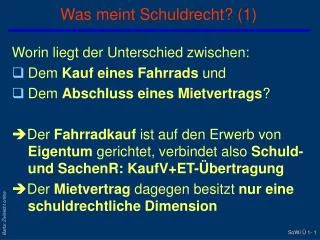 was meint schuldrecht 1