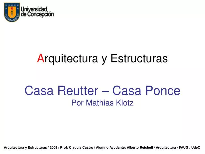 a rquitectura y e structuras