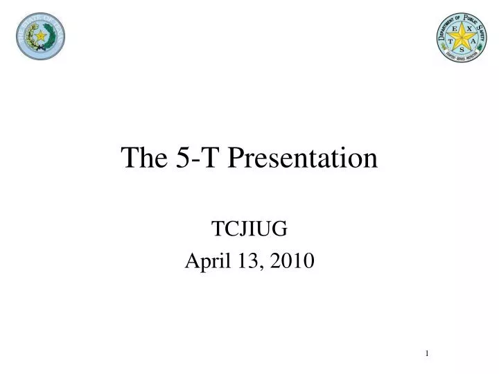 the 5 t presentation