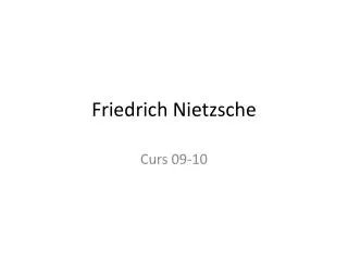 friedrich nietzsche