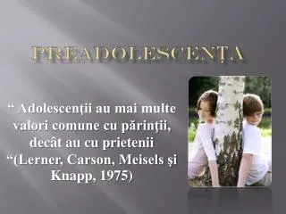 preadolescen a