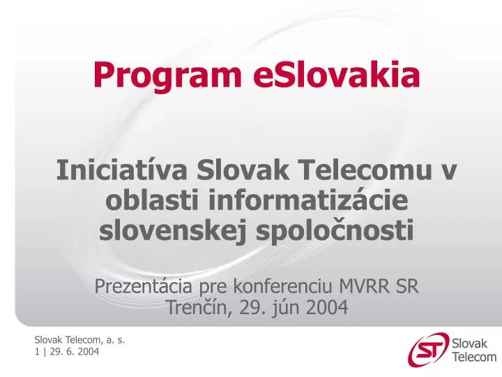 program eslovakia