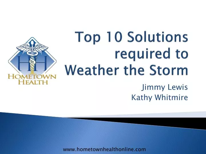 top 10 solutions required to weather the storm