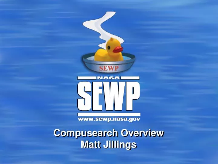 compusearch overview matt jillings