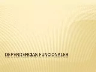 dependencias funcionales