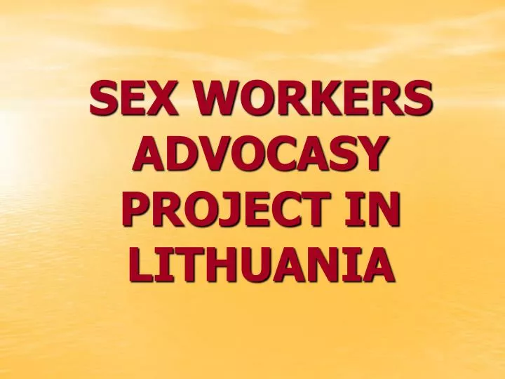 sex workers advocasy project in lithuania