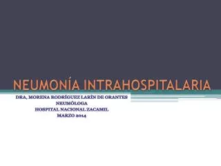 neumon a intrahospitalaria