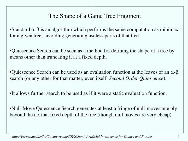 the shape of a game tree fragment