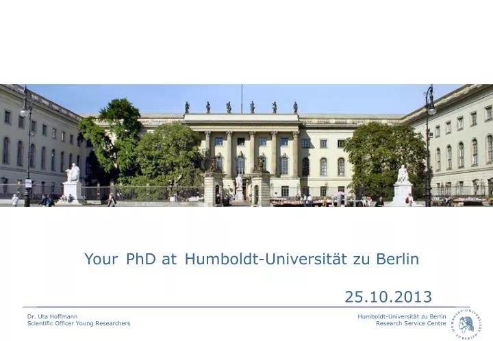 humboldt university of berlin phd application