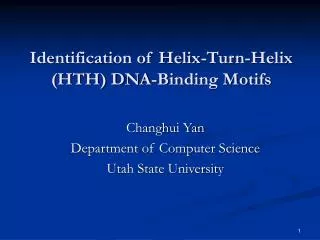 Identification of Helix-Turn-Helix (HTH) DNA-Binding Motifs
