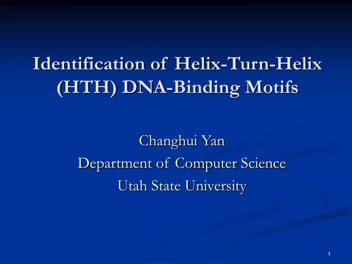 identification of helix turn helix hth dna binding motifs