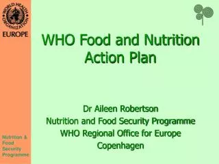 WHO Food and Nutrition Action Plan