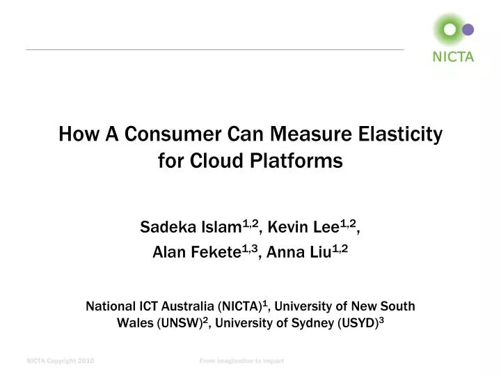 how a consumer can measure elasticity for cloud platforms