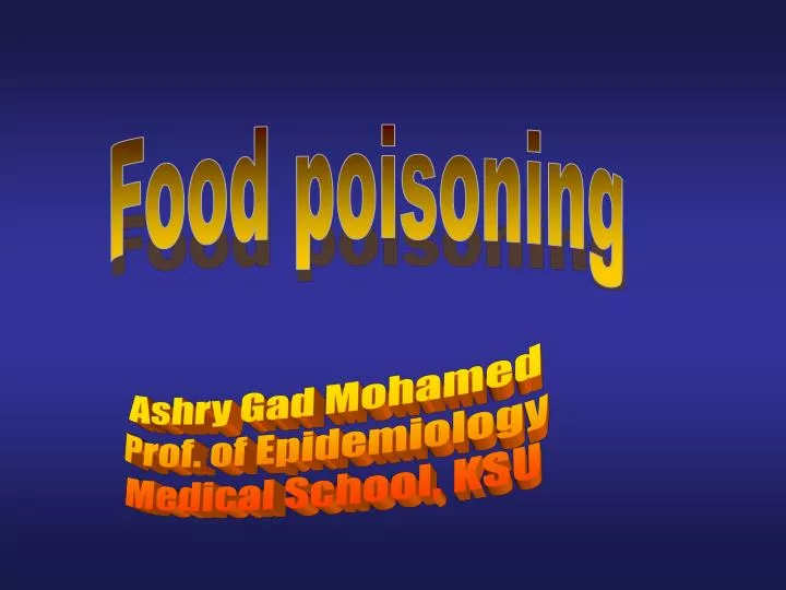 Ppt Food Poisoning Powerpoint Presentation Free Download Id3653765