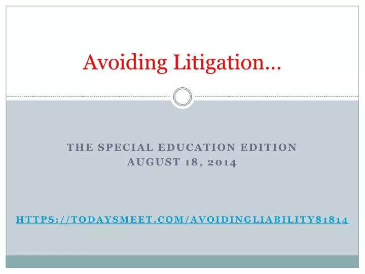 avoiding litigation