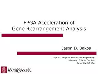 FPGA Acceleration of Gene Rearrangement Analysis