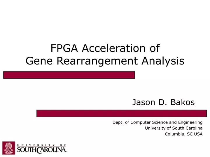 fpga acceleration of gene rearrangement analysis