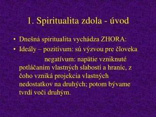 1 spiritualita zdola vod