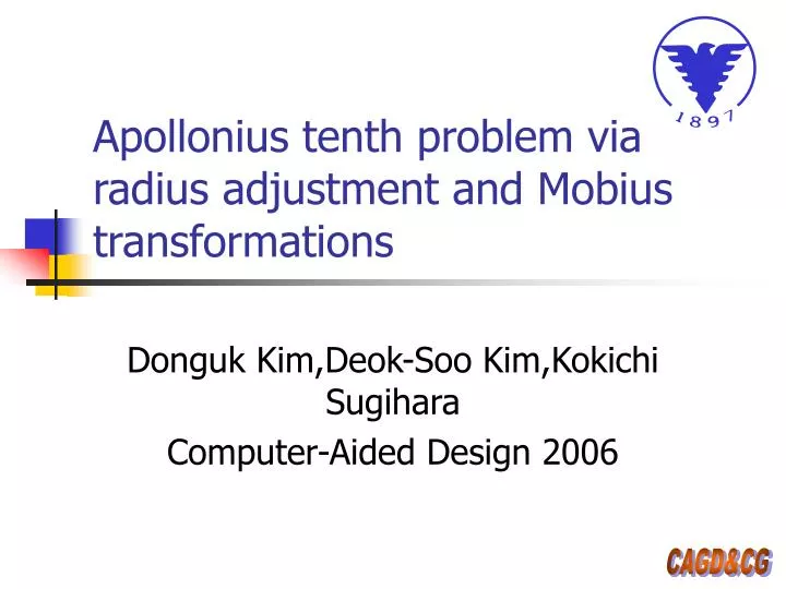 apollonius tenth problem via radius adjustment and mobius transformations