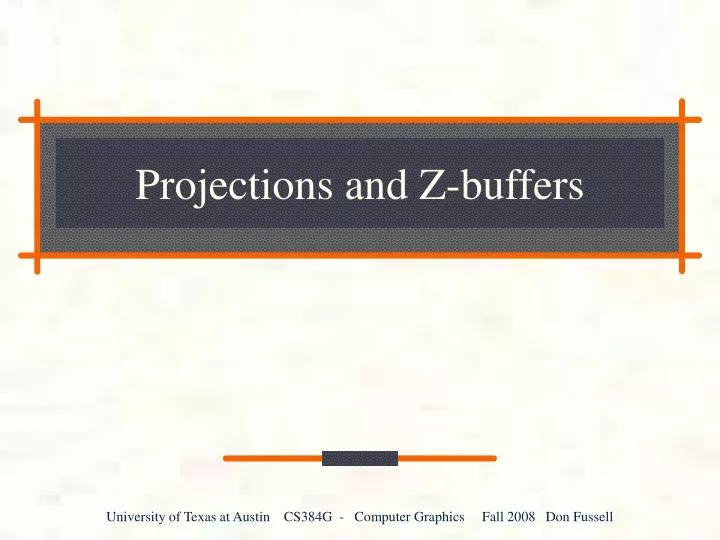 projections and z buffers