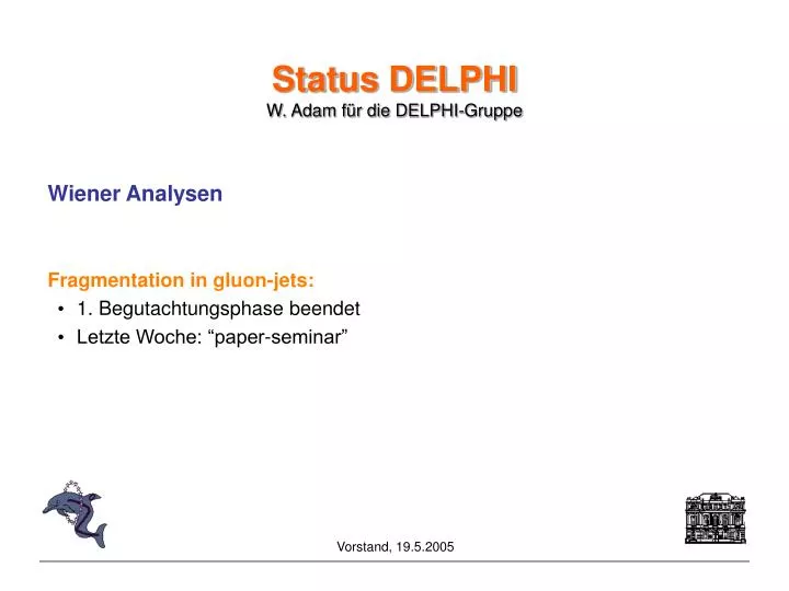 status delphi w adam f r die delphi gruppe
