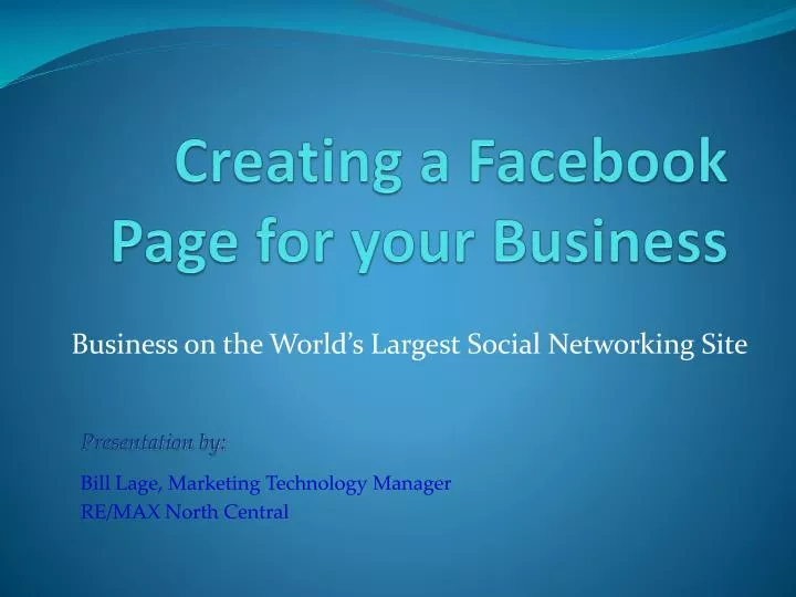 creating a facebook page for your business