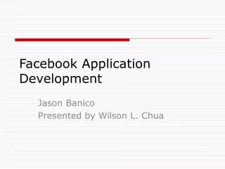 Facebook Application Development