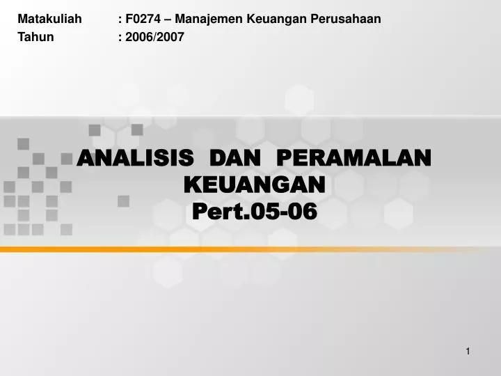 analisis dan peramalan keuangan pert 05 06
