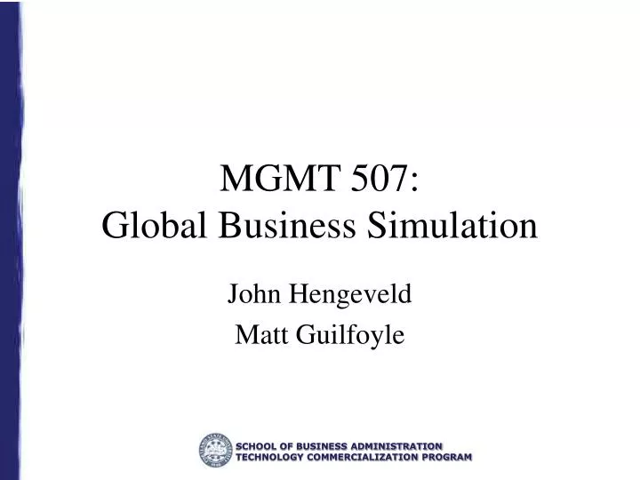 mgmt 507 global business simulation