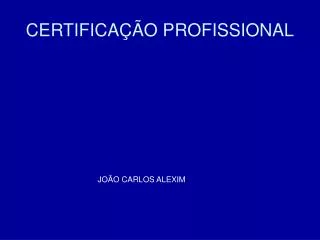certifica o profissional