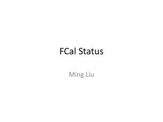 FCal Status