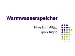 warmwasserspeicher