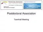 Postdoctoral Association - slide 1