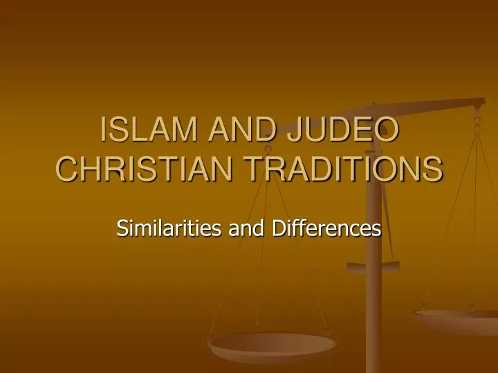 islam and judeo christian traditions