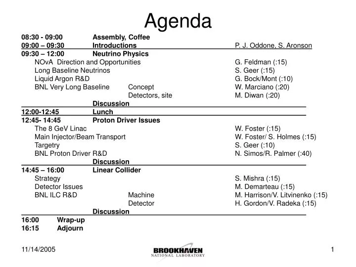 agenda